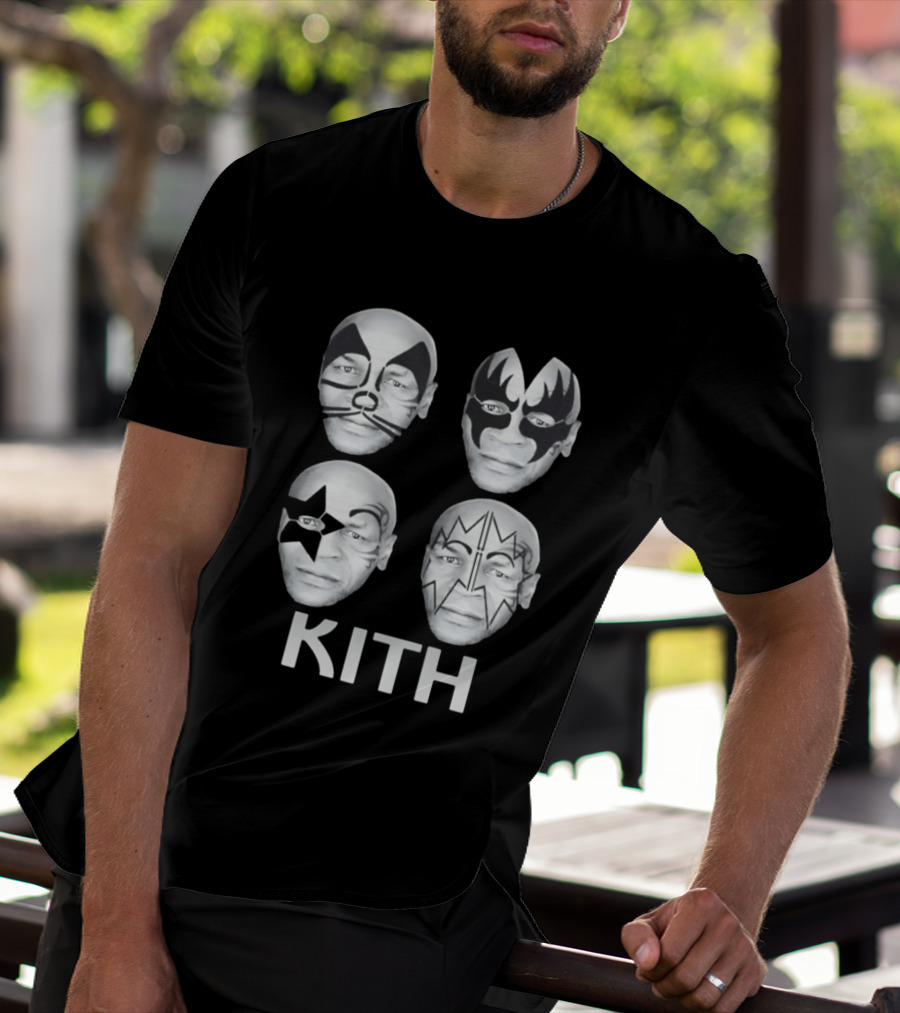 Kith Mike Tyson Kiss Band Face Paint Mashup Collection T-Shirt