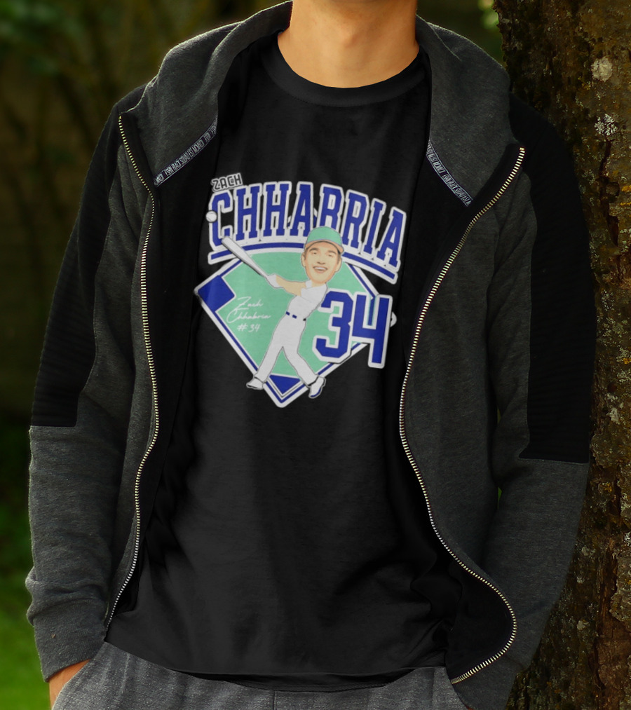 Chhabria 34 Drew University Athletics Baseball Caricature Zach Chhabria T-Shirt