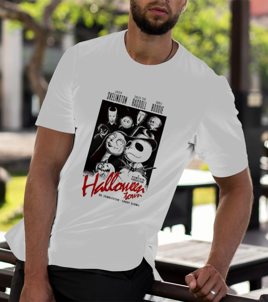 Halloween Town Jack Skellington Sally The Ragdoll Oogie Boogie Dr. Finkelstein Sandy Claws T-Shirt