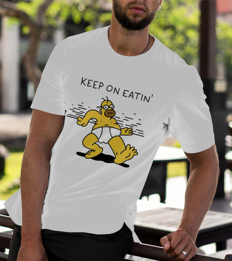 Homer Simpson Keep On Eatin' The Simpsons Walking T-Shirt