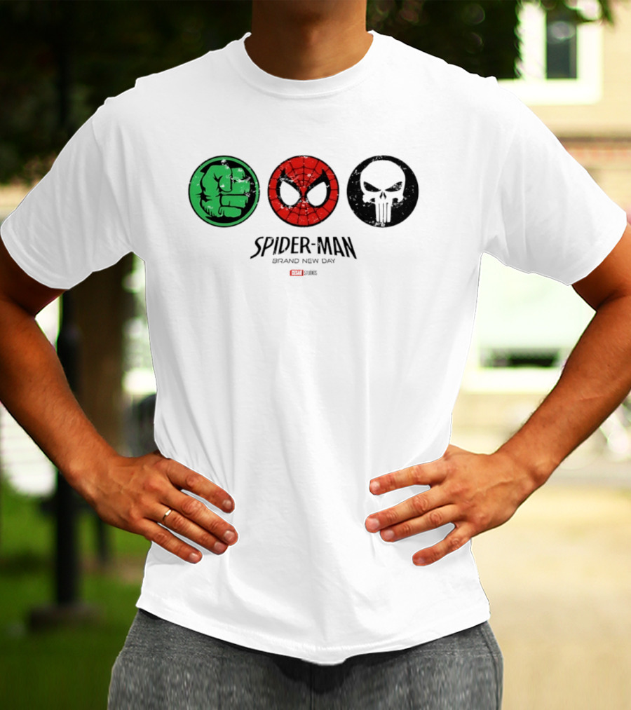 Hulk Spider Man Punisher Marvel Brand New Day T-Shirt