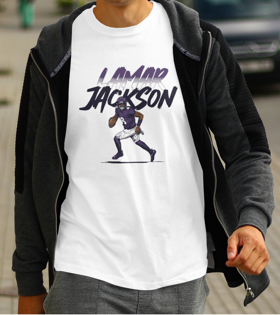 Lamar Jackson 8 Baltimore Ravens Football 2026 T-Shirt