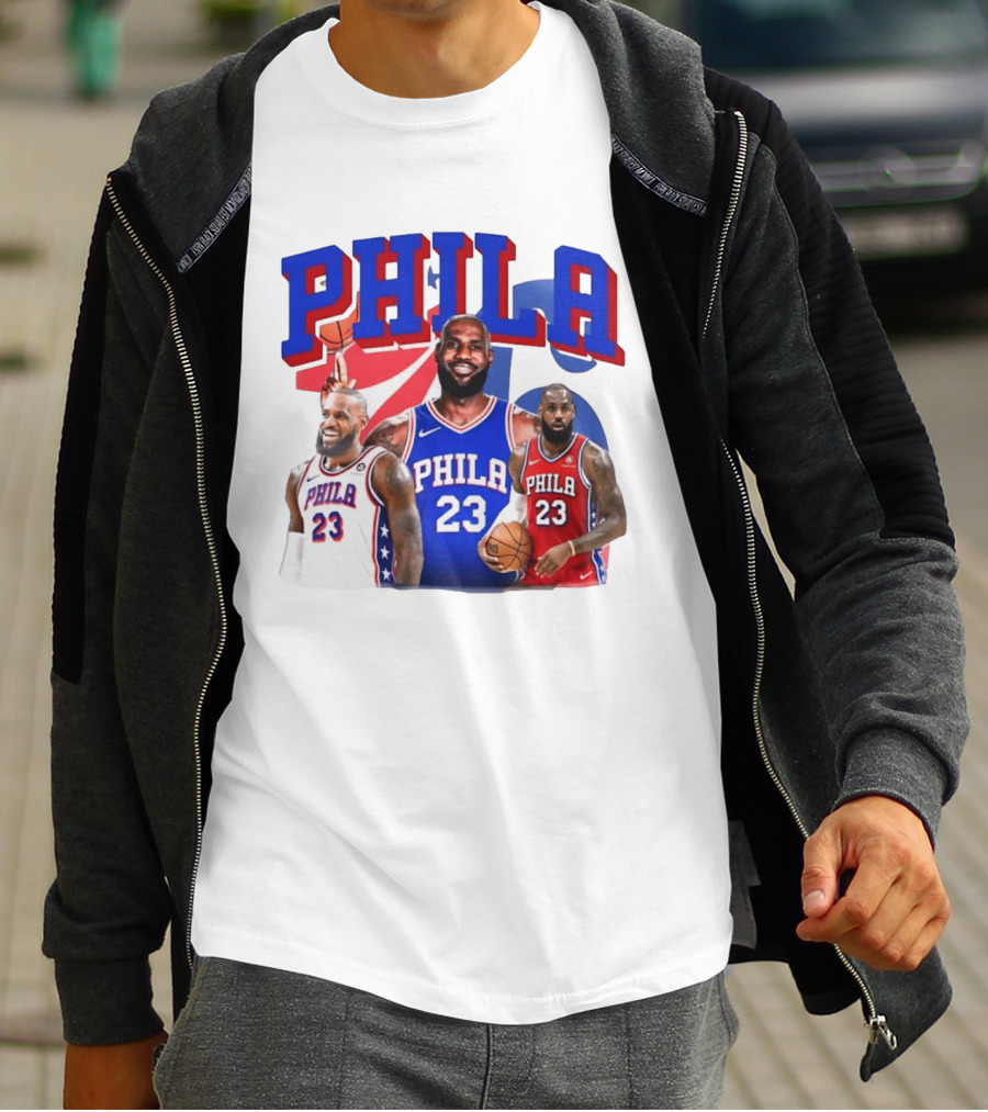 LeBron James Phila 23 Philadelphia Basketball T-Shirt