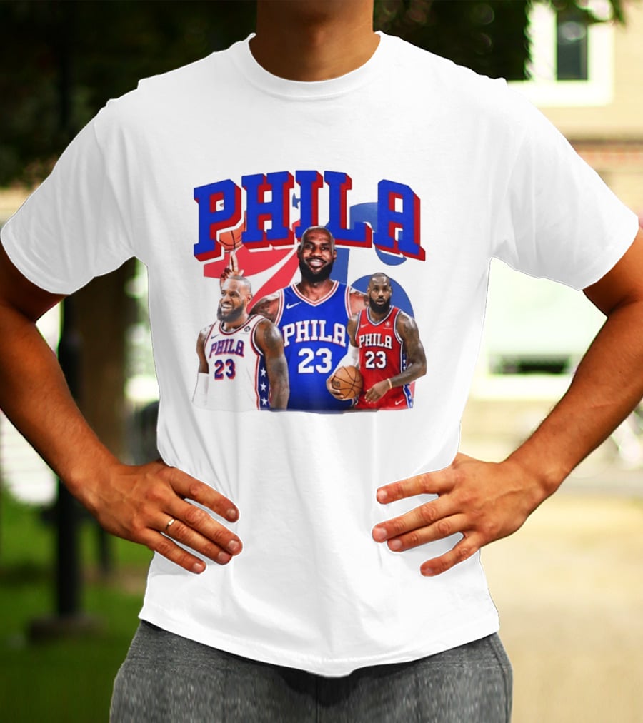 LeBron James Phila 23 Philadelphia Basketball T-Shirt