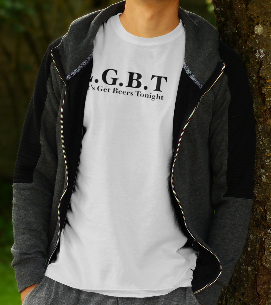 LGBT Let's Get Beers Tonight Beer Drinking Phrase T-Shirt