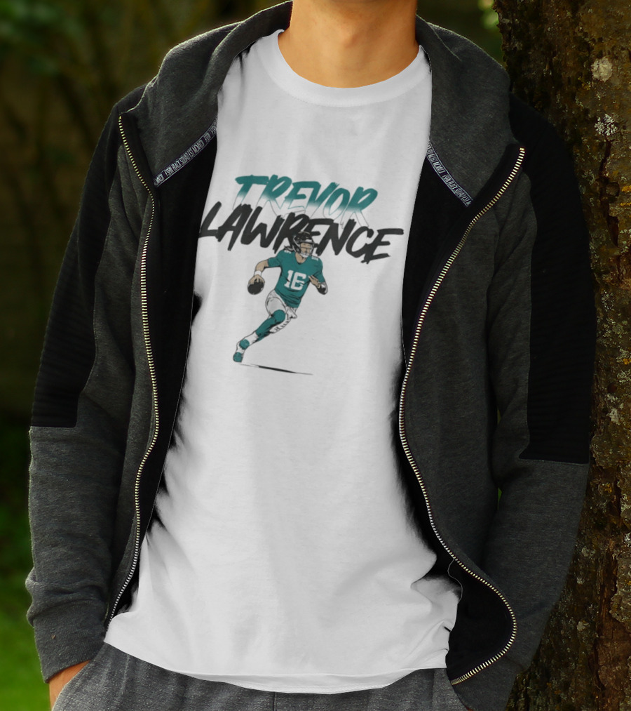 Trevor Lawrence 16 Jacksonville Jaguars Quarterback Action Pose T-Shirt