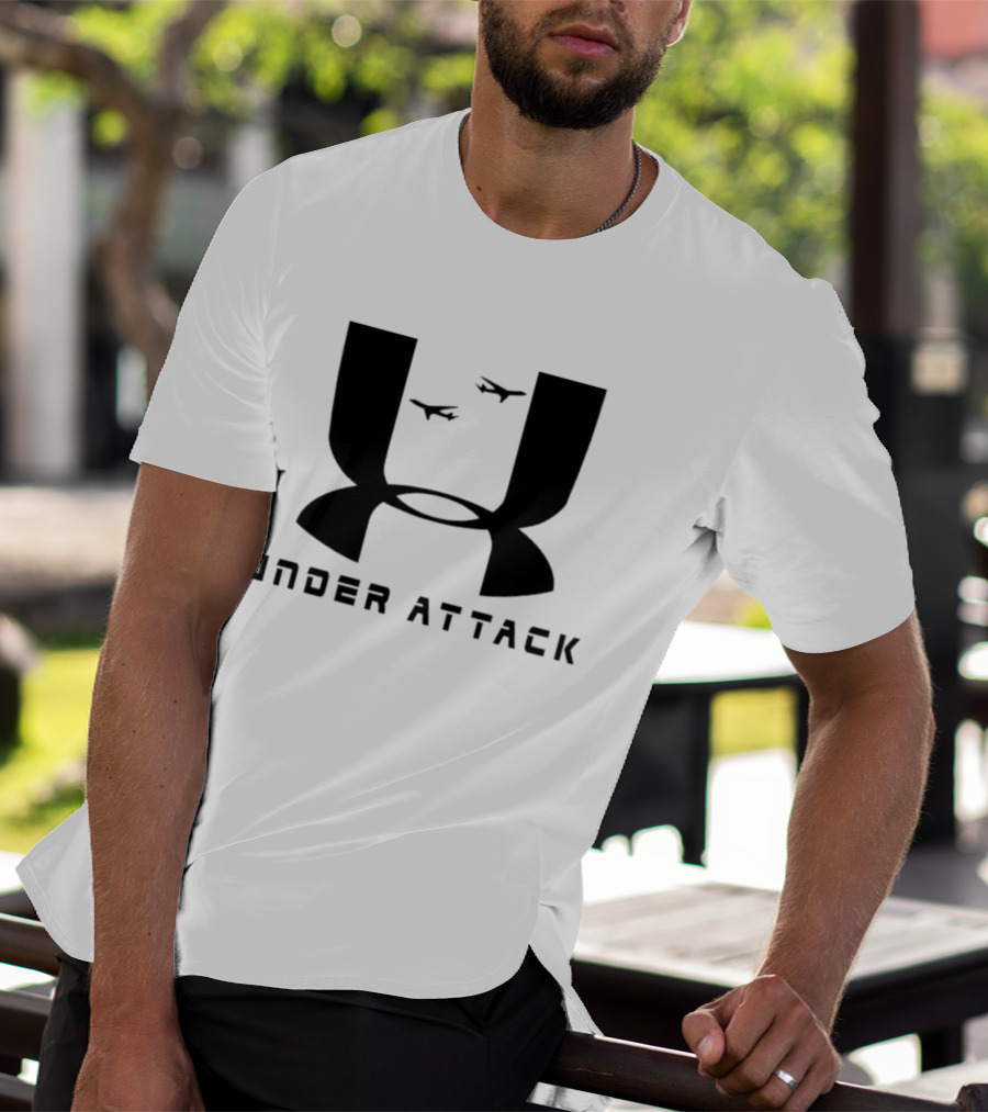 Under Attack Parody Logo With Airplanes T-Shirt
