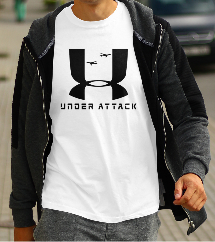 Under Attack Parody Logo With Airplanes T-Shirt