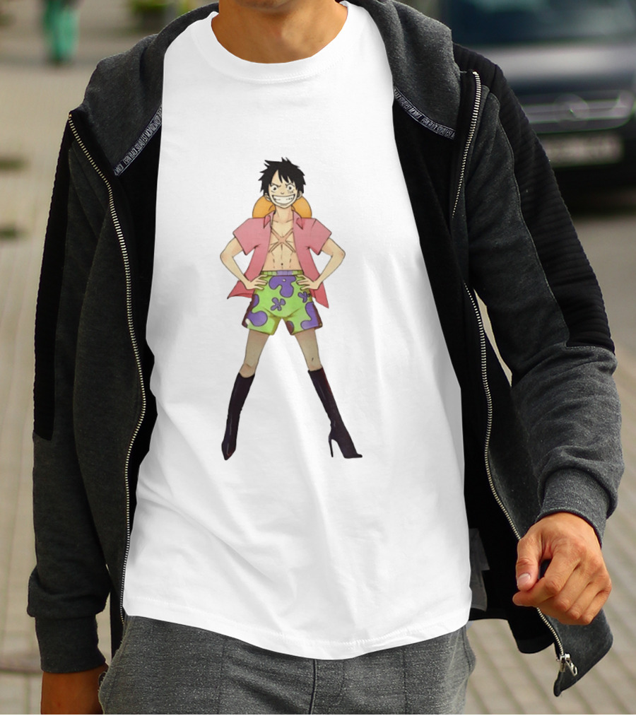 One Piece Luffy Stripper Monkey Straw Hat Pirates T-Shirt