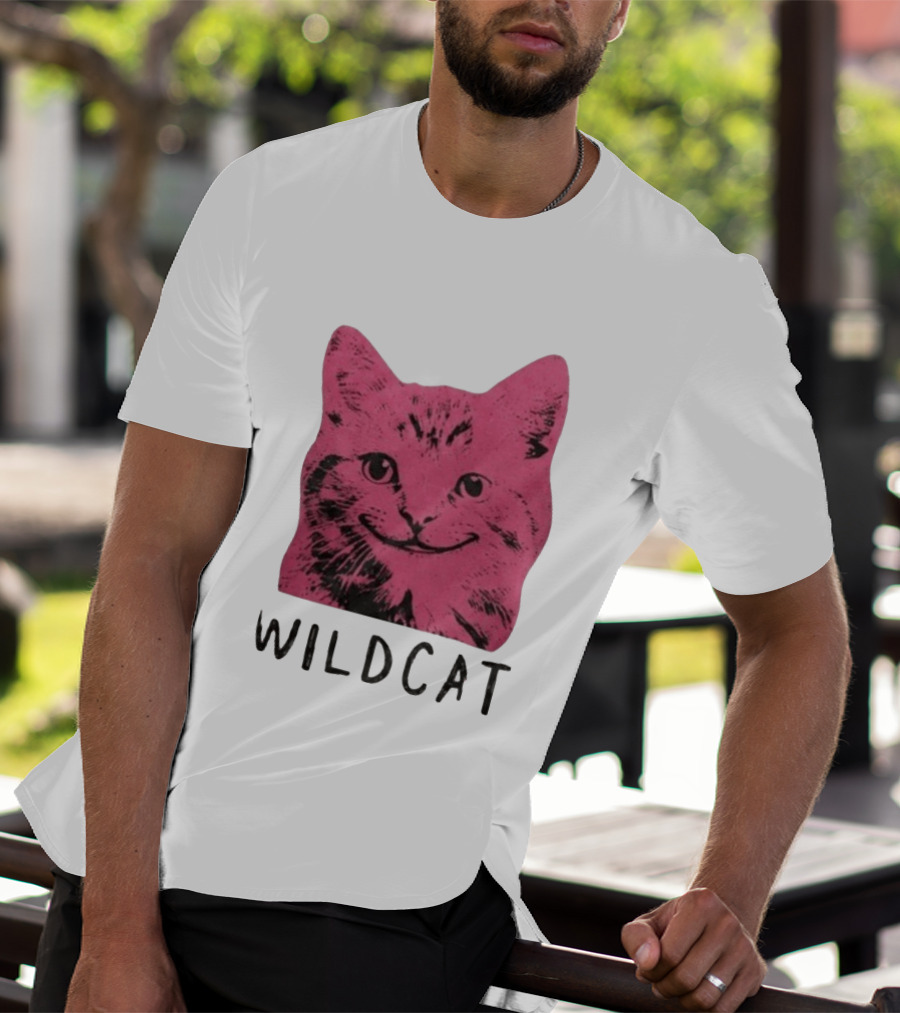 Wildcat Pink Cat Feline Animal T-Shirt