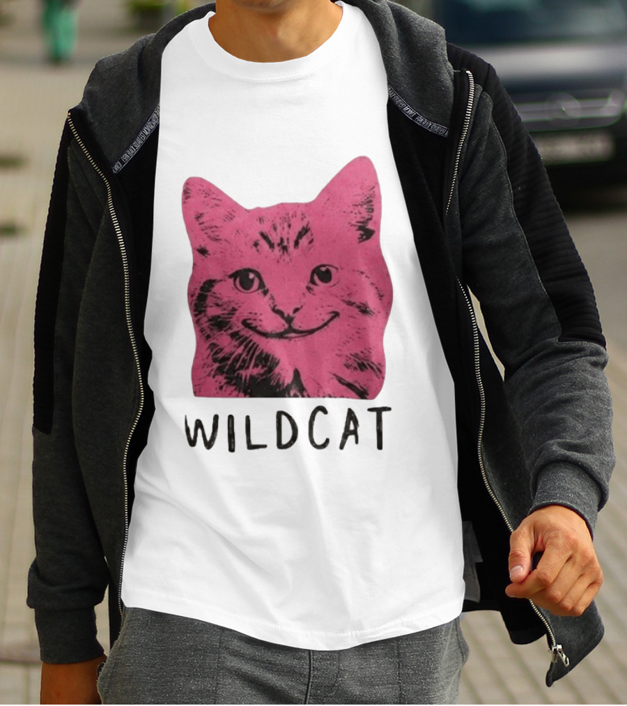 Wildcat Pink Cat Feline Animal T-Shirt