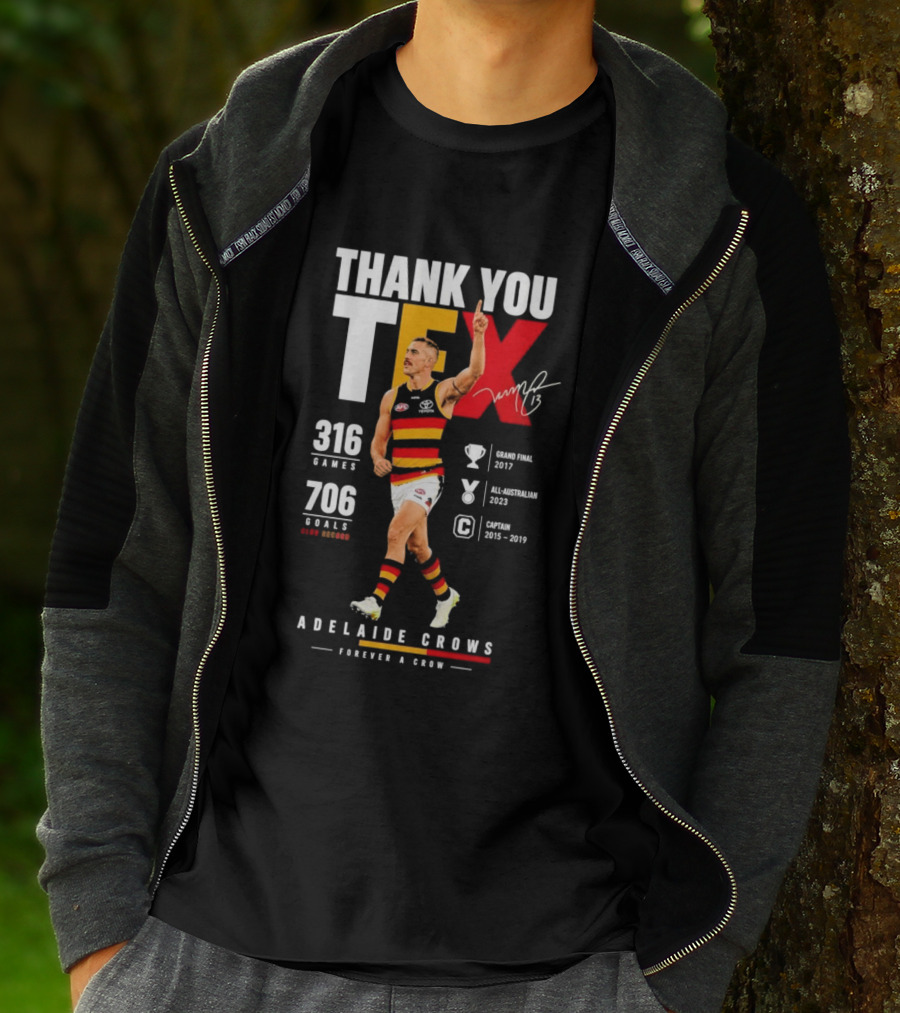 Adelaide Crows Thank You Tex 316 Games 706 Goals Forever A Crow T-Shirt