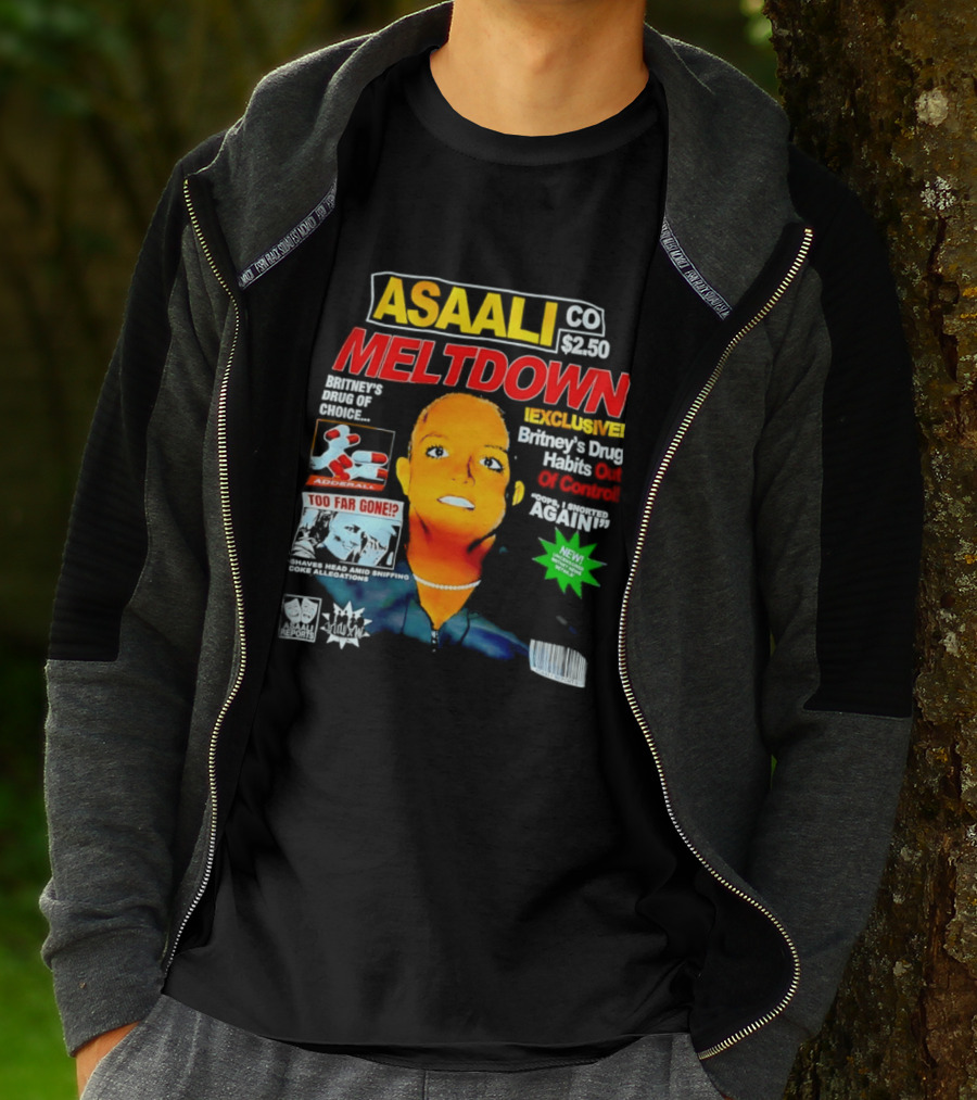 Asaali Co Meltdown Exclusive Britney's Drug Habit Out Of Control 72 Hour Sale T-Shirt