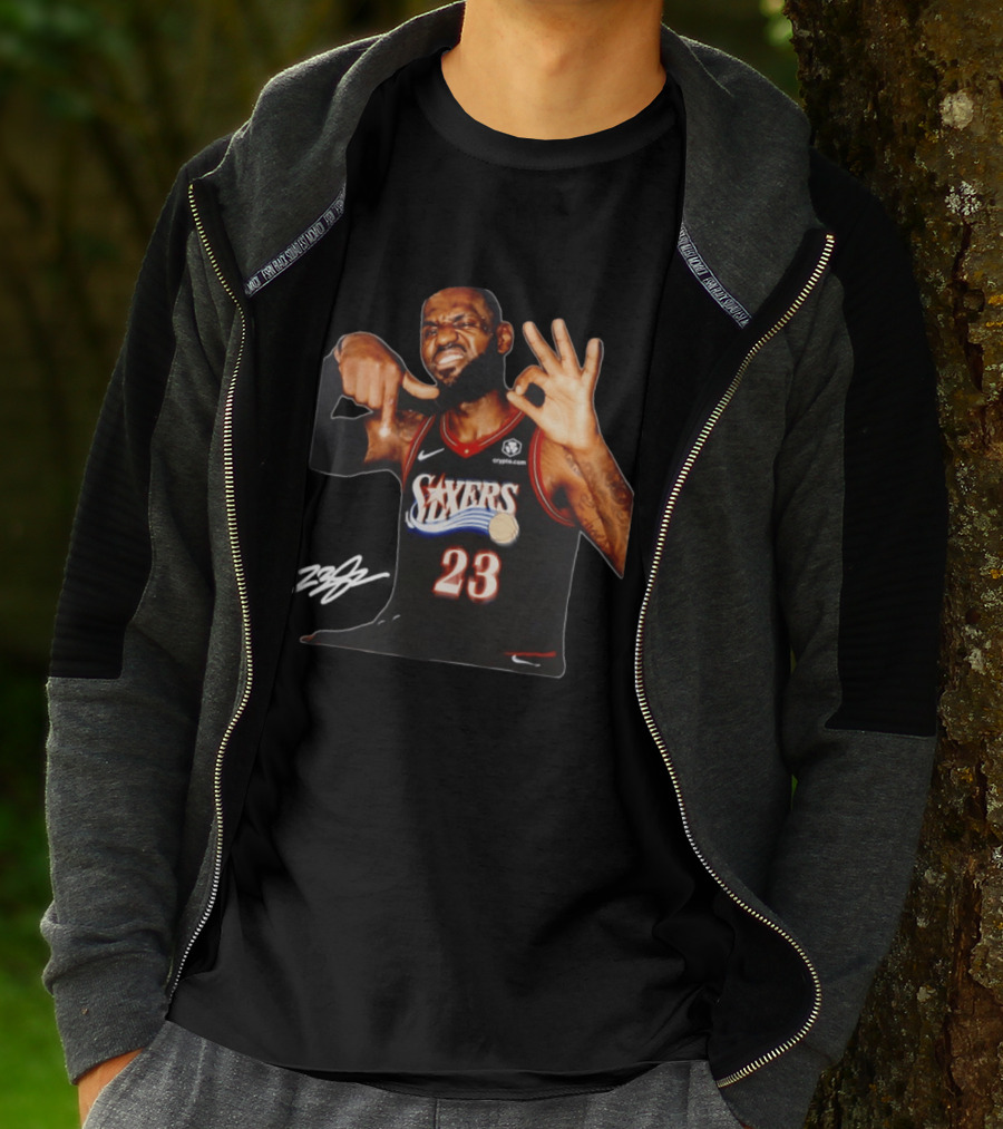 LeBron James Philadelphia Sixers Basketball Jersey Number 23 T-Shirt