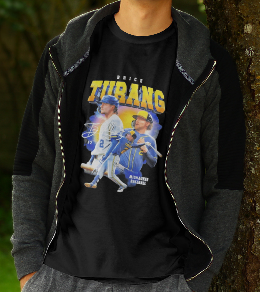 Brice Turang Milwaukee Brewers Baseball #2 T-Shirt