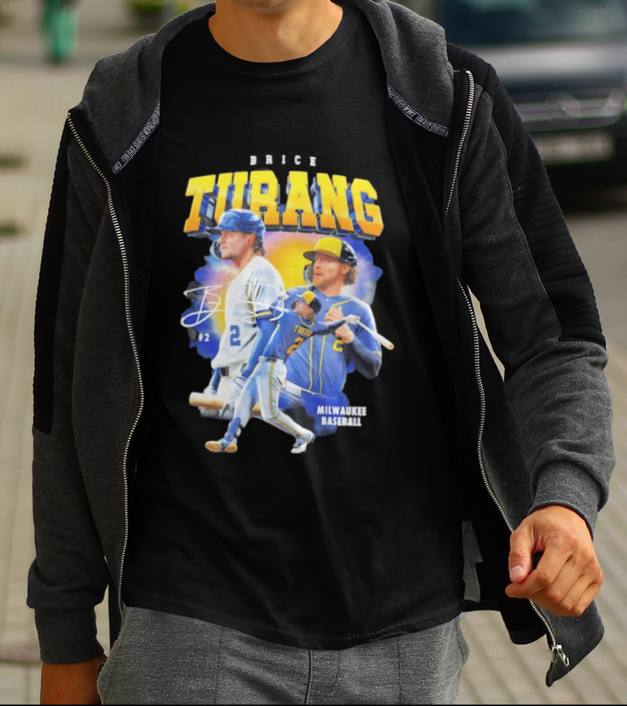Brice Turang Milwaukee Brewers Baseball #2 T-Shirt