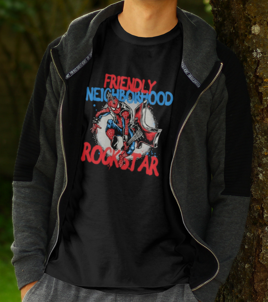 Friendly Neighborhood Rockstar Spider Man Marvel Comics T-Shirt