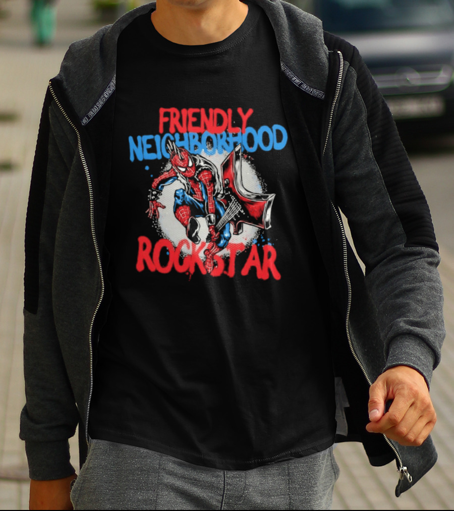 Friendly Neighborhood Rockstar Spider Man Marvel Comics T-Shirt