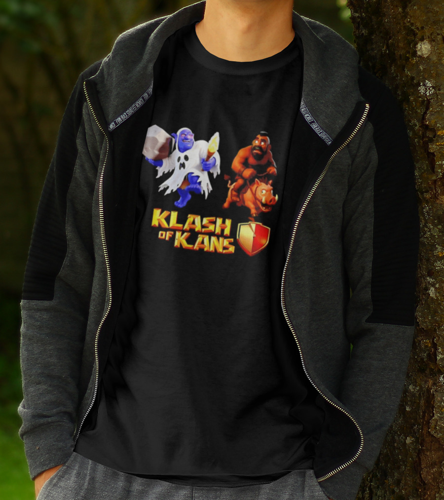 Klash Of Kans Clash Of Clans Mobile Game Barbarian Giant Characters T-Shirt