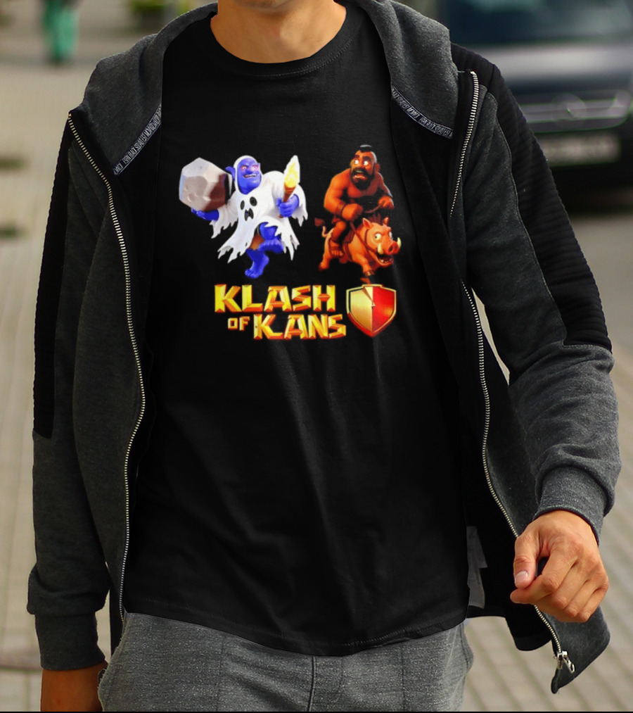 Klash Of Kans Clash Of Clans Mobile Game Barbarian Giant Characters T-Shirt