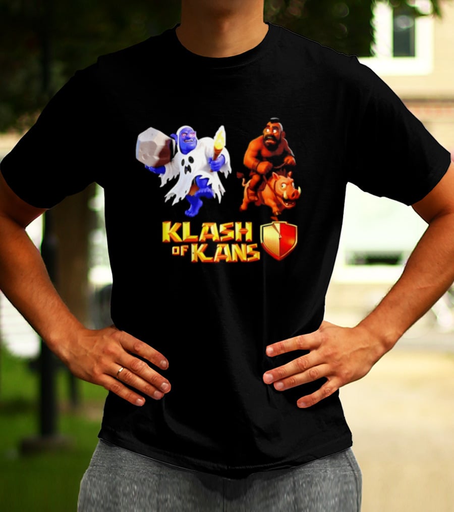 Klash Of Kans Clash Of Clans Mobile Game Barbarian Giant Characters T-Shirt