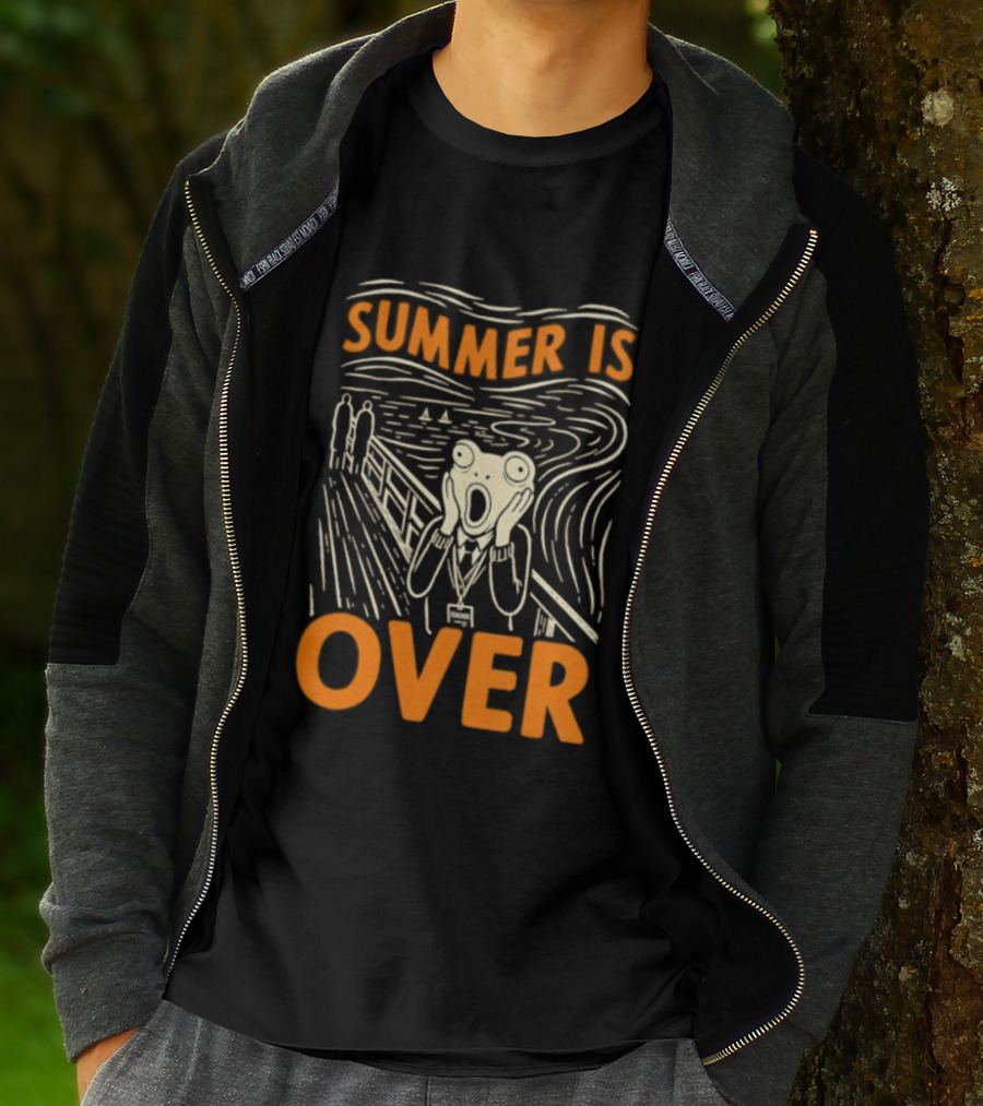 Summer Is Over Frog The Scream Teacher Art Print T-Shirt