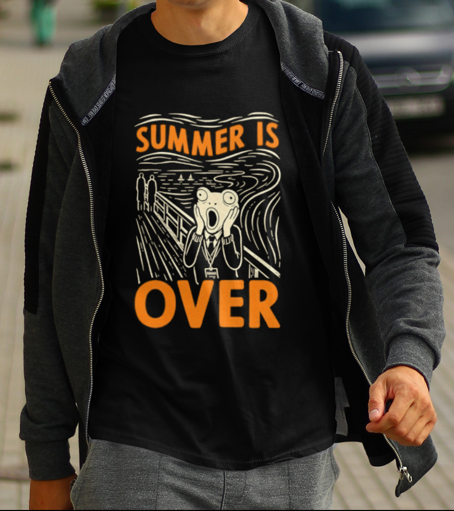 Summer Is Over Frog The Scream Teacher Art Print T-Shirt