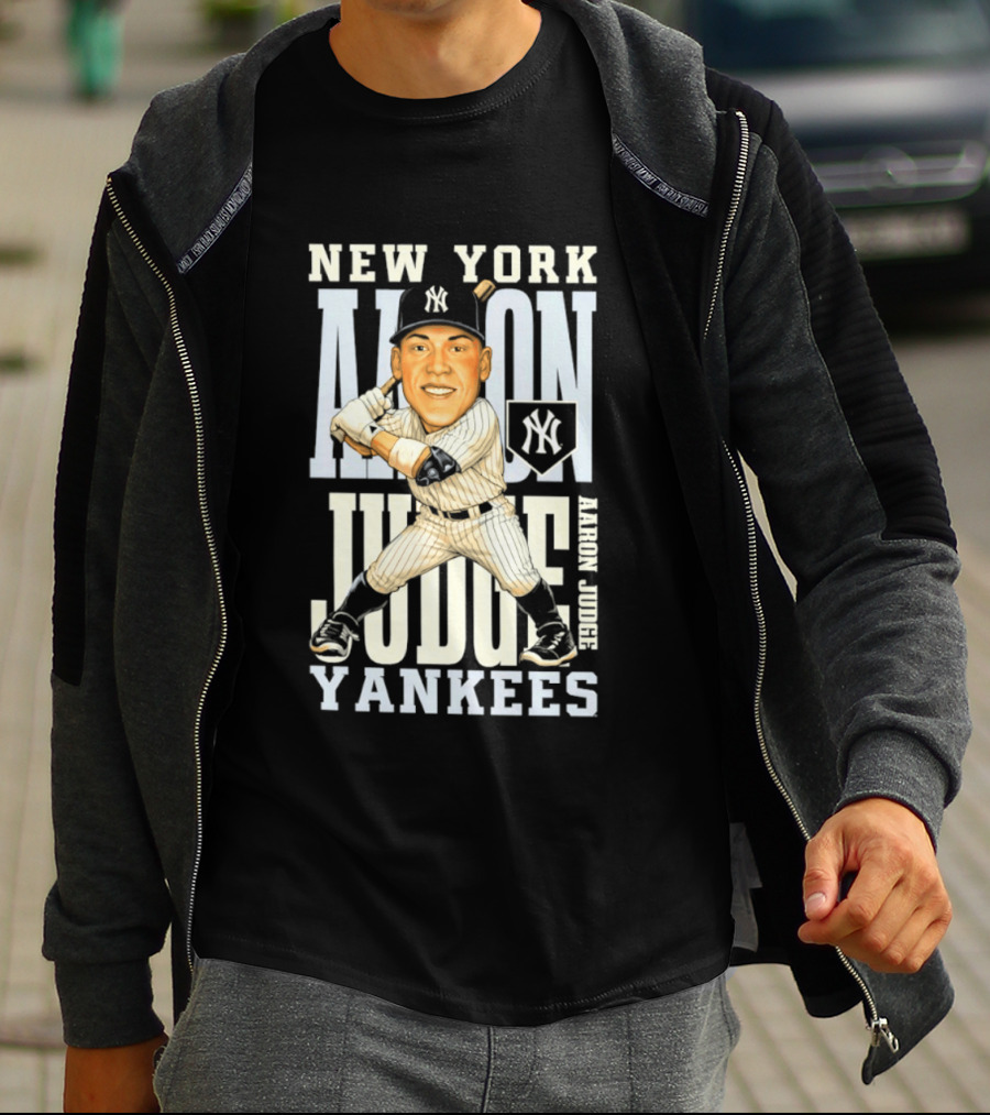 New York Yankees Aaron Judge Baseball Caricature Yankees T-Shirt