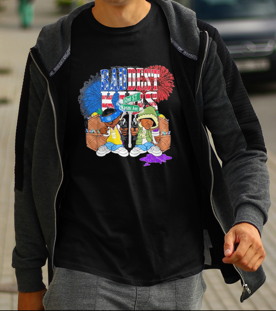 Baddest Kids 32nd St Naomi Ave Streetwear Adam22 Jaden Newman T-Shirt