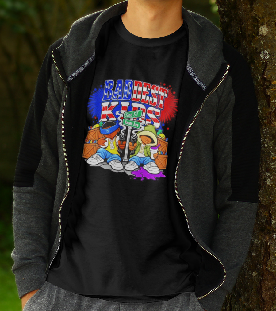 Baddest Kids 32nd St Naomi Ave Streetwear T-Shirt