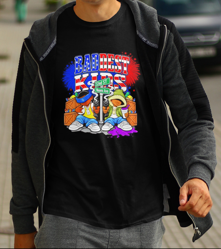 Baddest Kids 32nd St Naomi Ave Streetwear T-Shirt