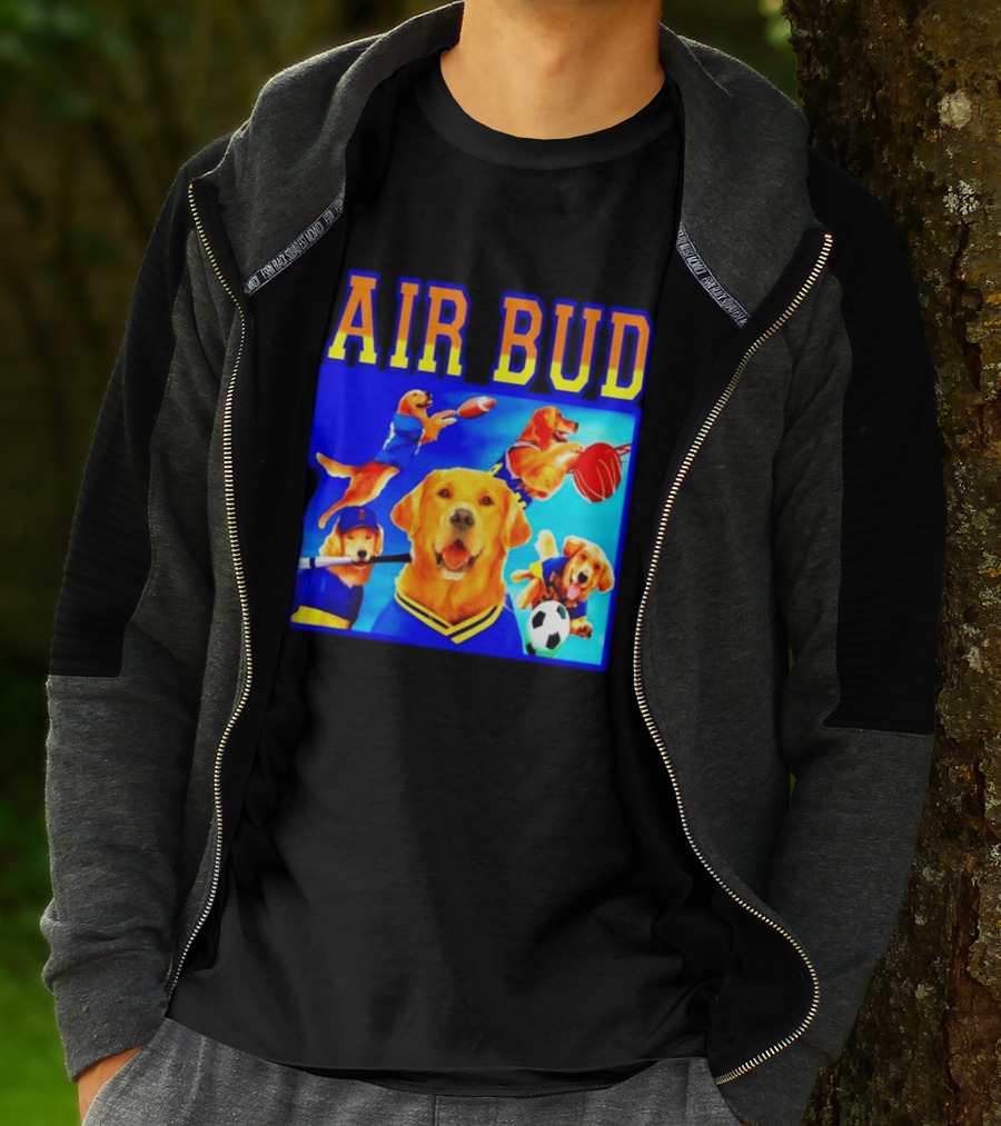 Air Bud Golden Retriever Basketball Football Soccer Sports Collage T-Shirt