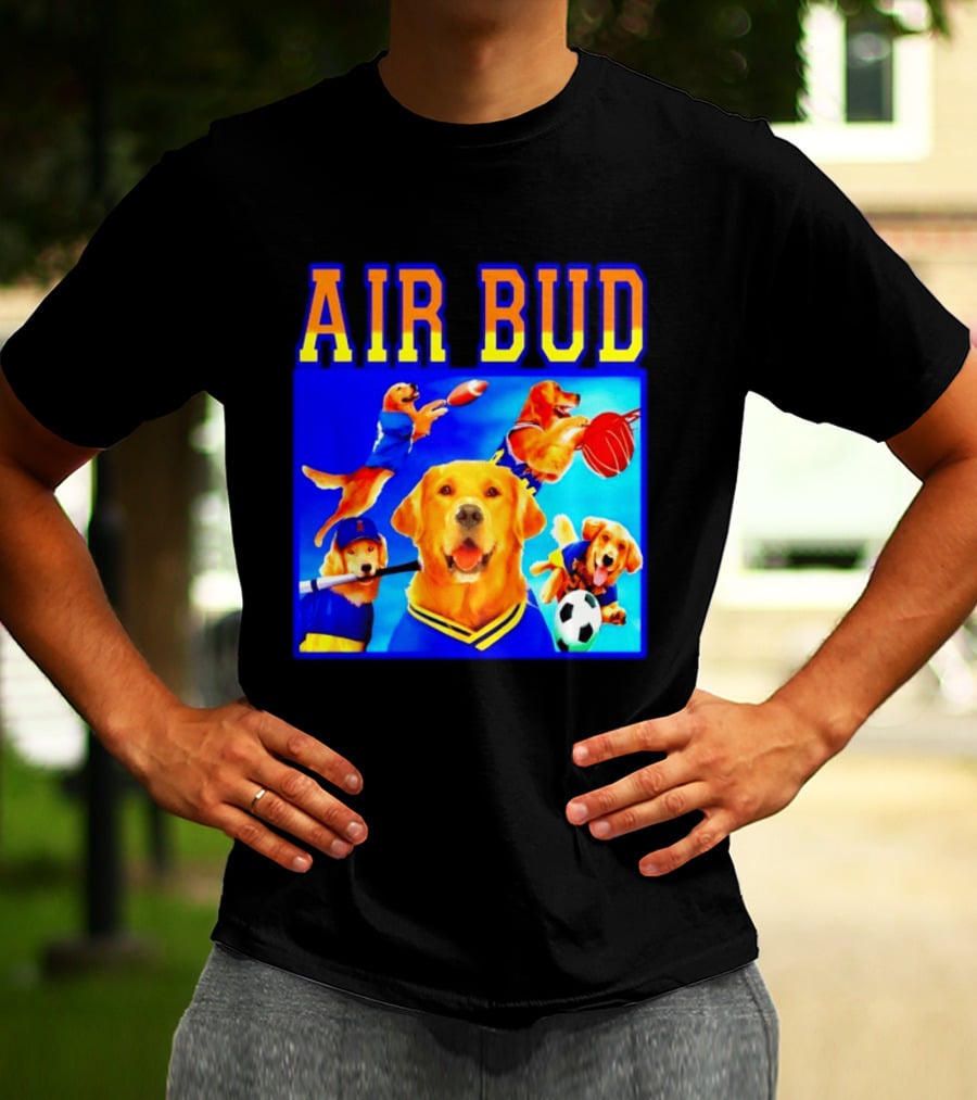 Air Bud Golden Retriever Basketball Football Soccer Sports Collage T-Shirt