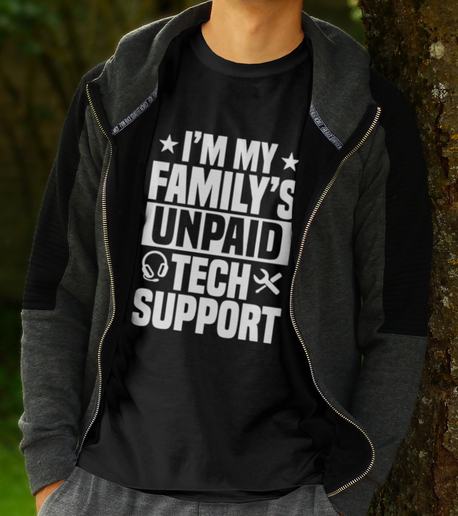 I'm My Family's Unpaid Tech Support Headset Tools T-Shirt