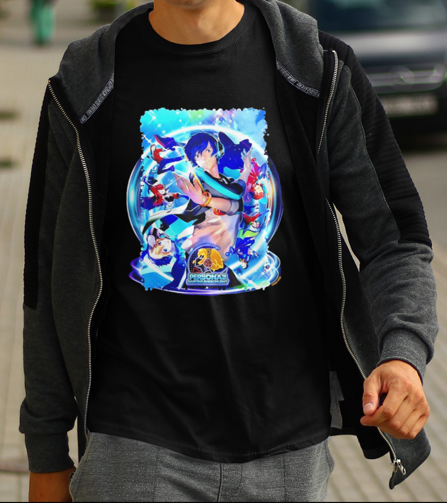 Persona 3 Dancing In Moonlight ATLUS Colorful Character Collage T-Shirt