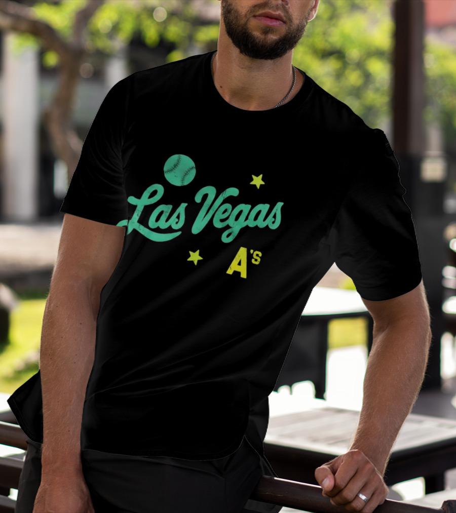 Las Vegas A's Baseball Script Stars T-Shirt
