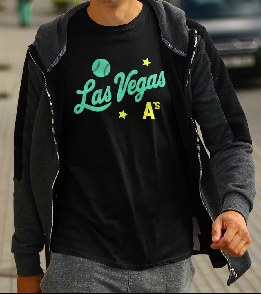 Las Vegas A's Baseball Script Stars T-Shirt