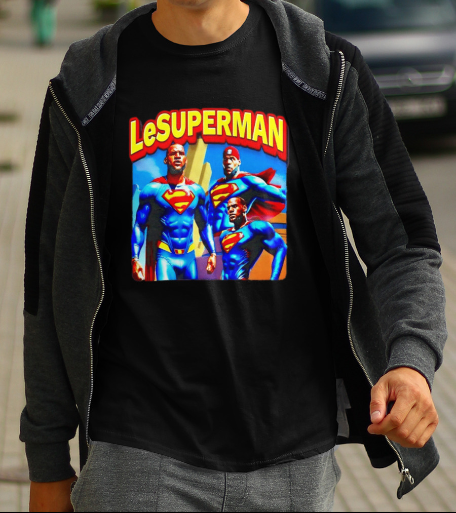 LeBron James LeSuperman Philadelphia 76ers Superhero T-Shirt