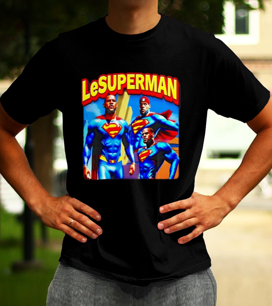 LeBron James LeSuperman Philadelphia 76ers Superhero T-Shirt