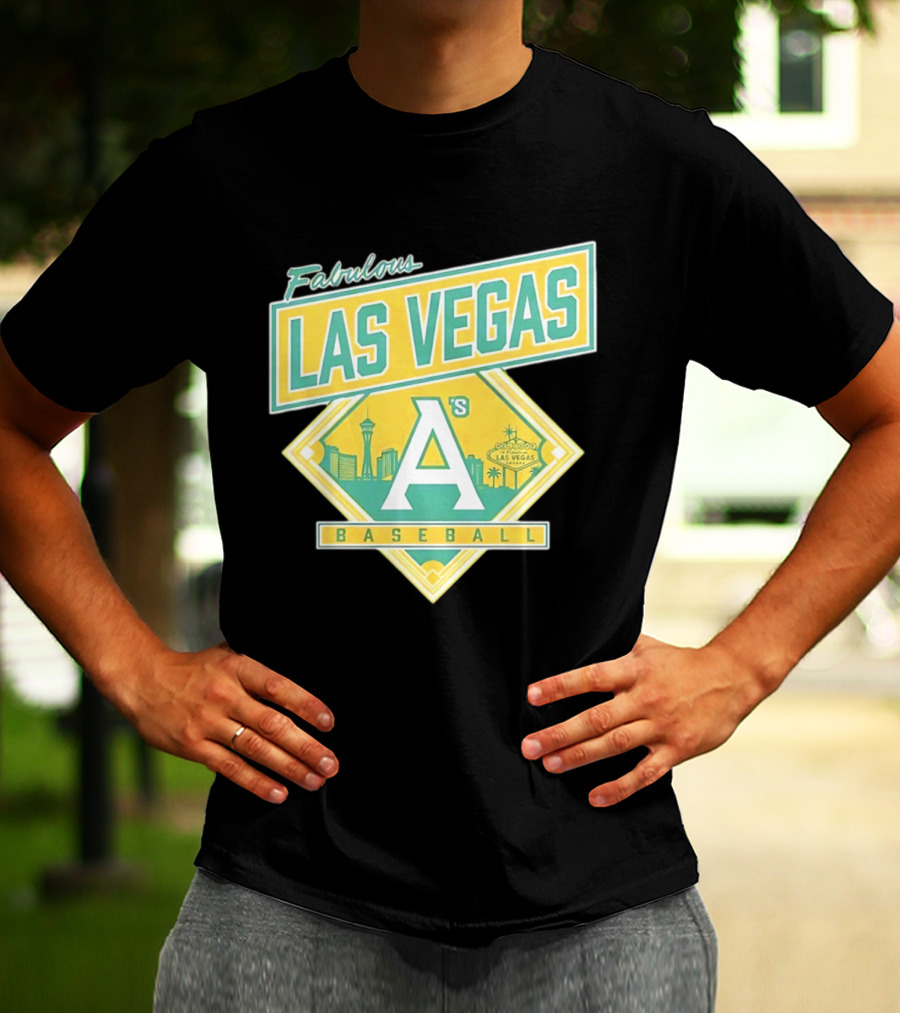 Fabulous Las Vegas A's Baseball 2026 Skyline T-Shirt