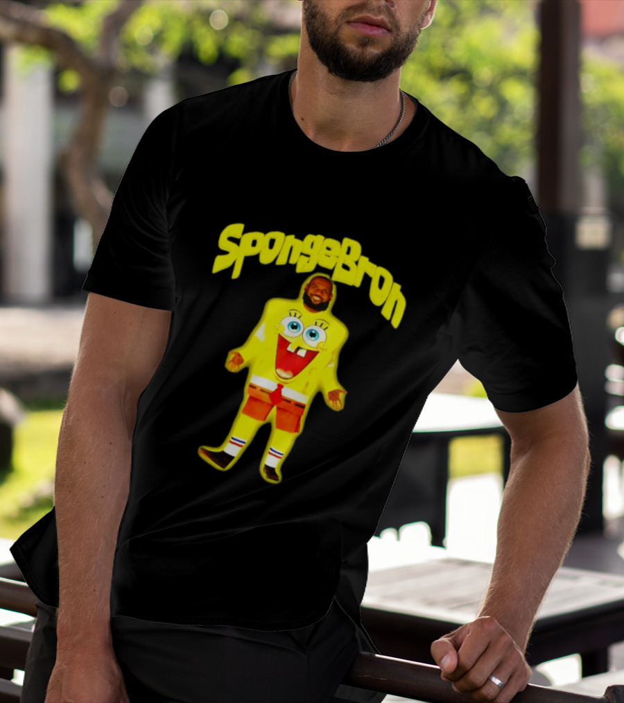 SpongeBron LeBron James Los Angeles Lakers T-Shirt
