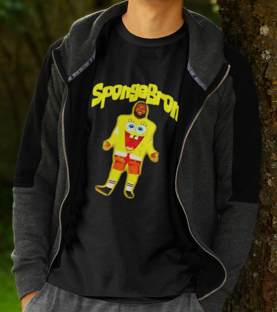 SpongeBron LeBron James Los Angeles Lakers T-Shirt