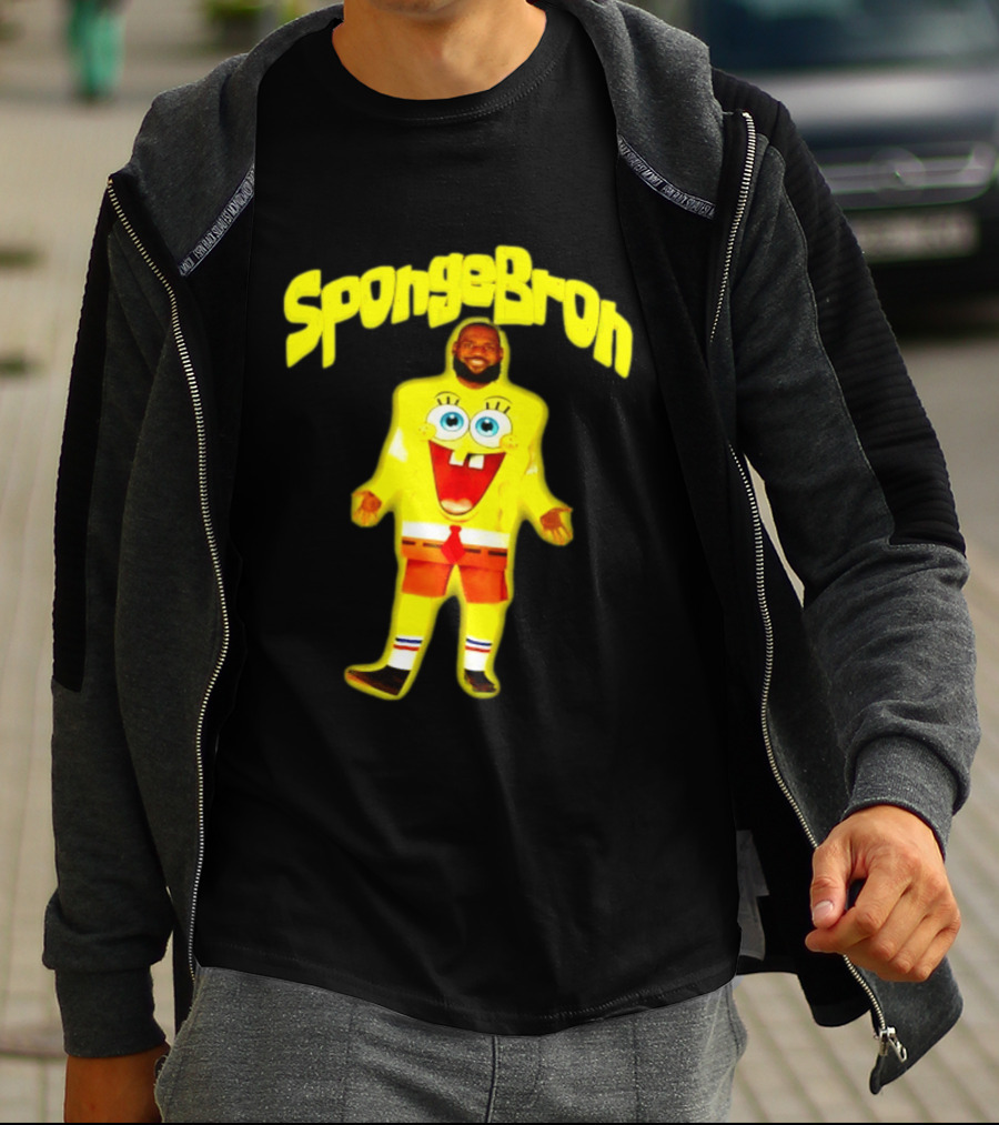 SpongeBron LeBron James Los Angeles Lakers T-Shirt