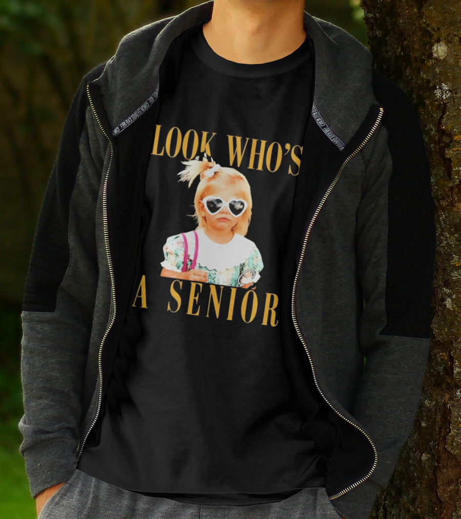 Look Who's A Senior Heart Sunglasses Little Girl Senior Graduation T-Shirt