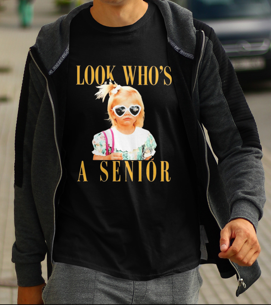 Look Who's A Senior Heart Sunglasses Little Girl Senior Graduation T-Shirt