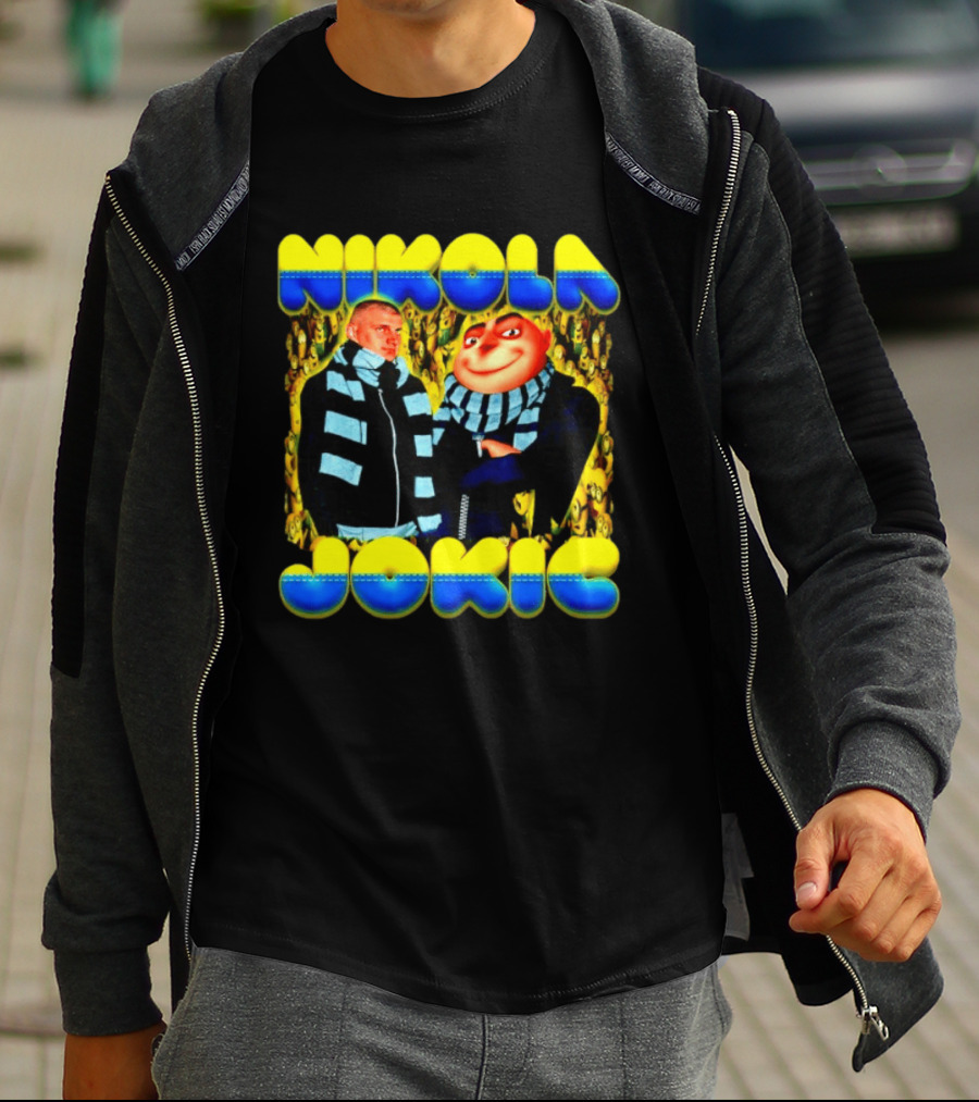 Nikola Jokic Denver Nuggets Gru Minions Scarf T-Shirt