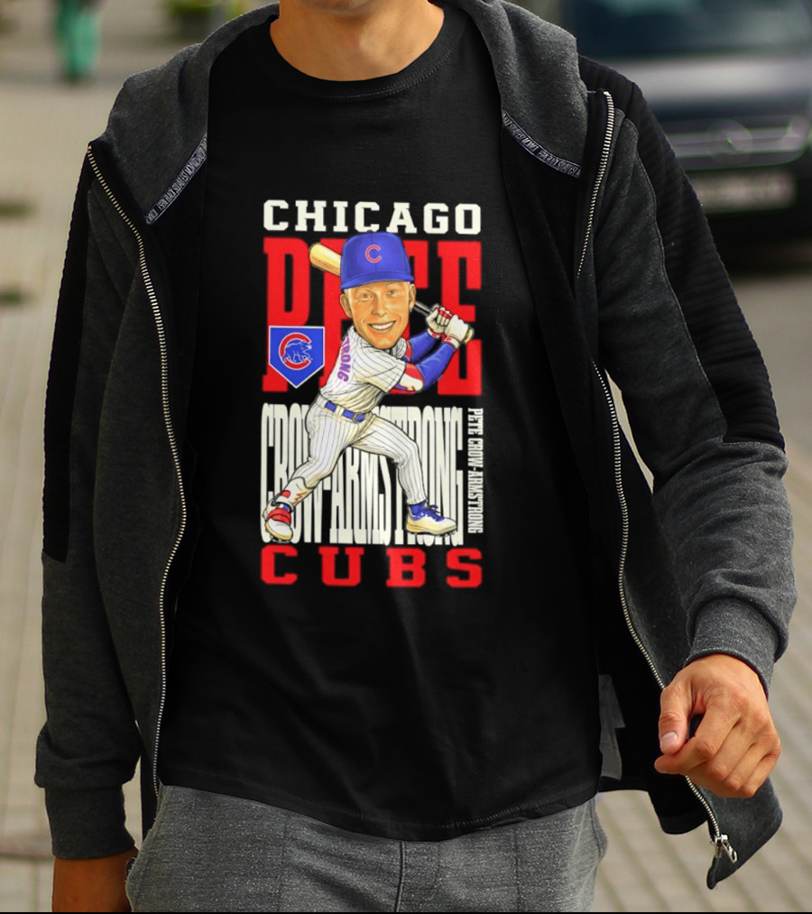 Chicago Pete Cubs Baseball Caricature Clash T-Shirt