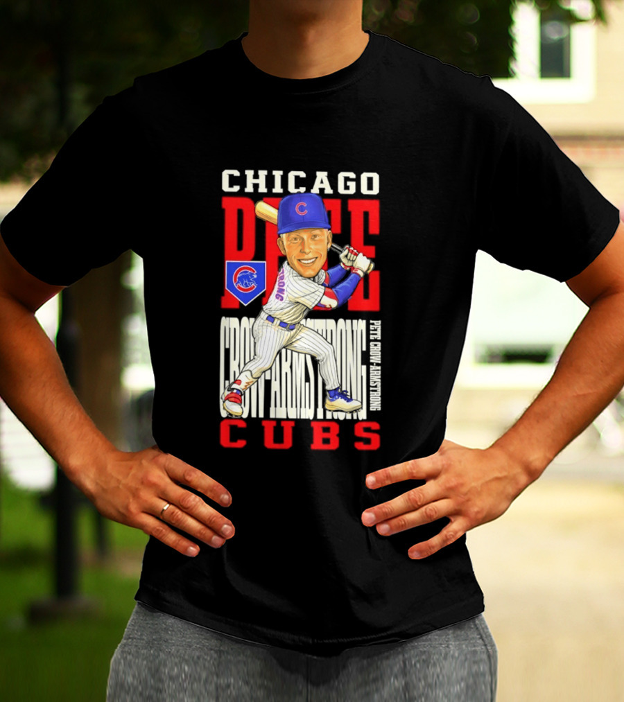 Chicago Pete Cubs Baseball Caricature Clash T-Shirt