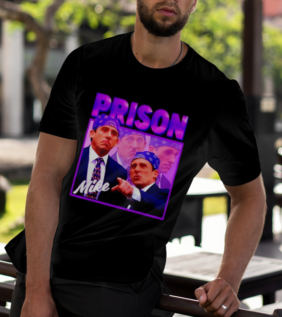 Prison Mike The Office Steve Carell Michael Scott Bandana Suit T-Shirt
