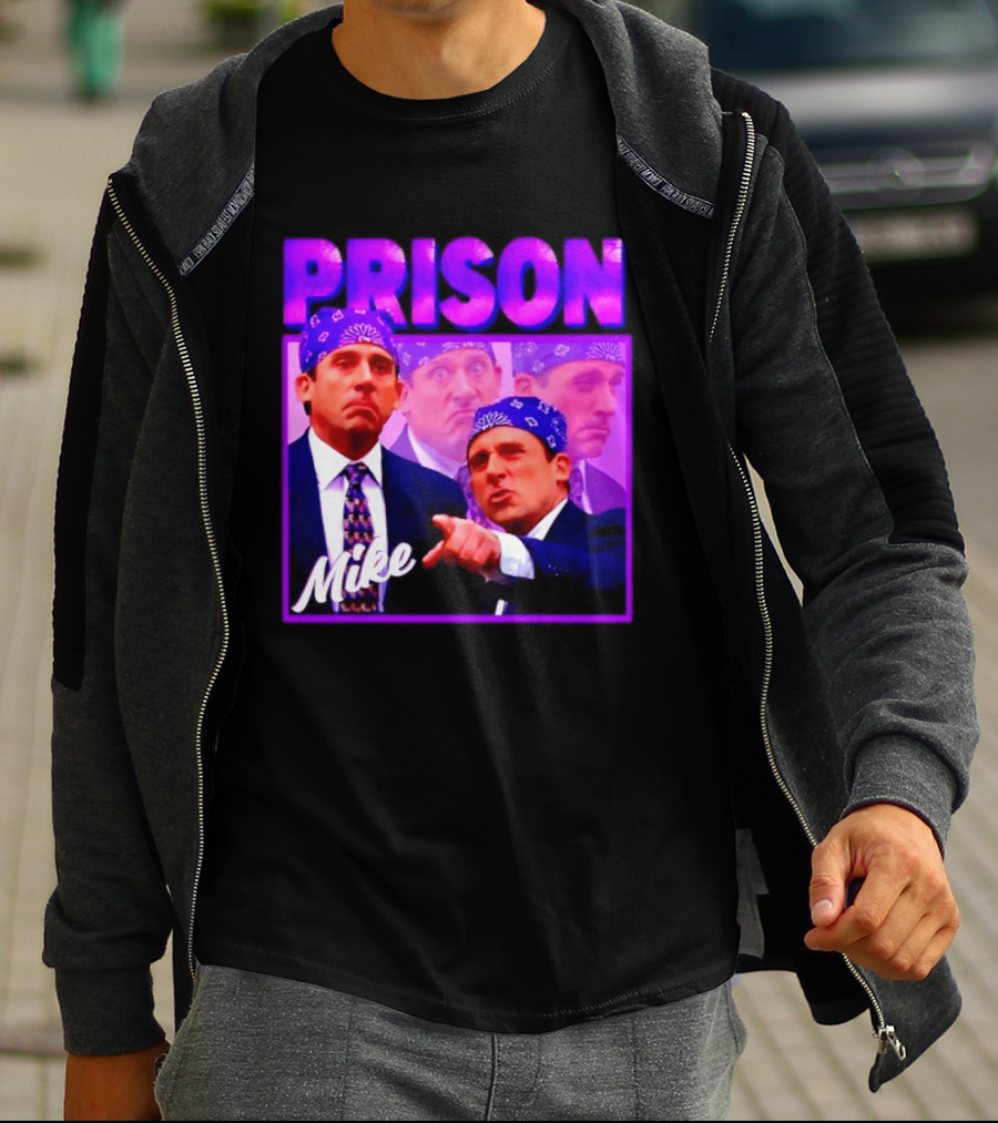 Prison Mike The Office Steve Carell Michael Scott Bandana Suit T-Shirt